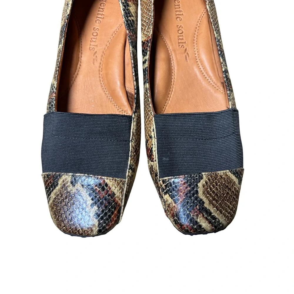 Gentle Souls Flats 9.5 Brown Iso Kicks Leather Wedge Driving Mocs Slip On Shoes